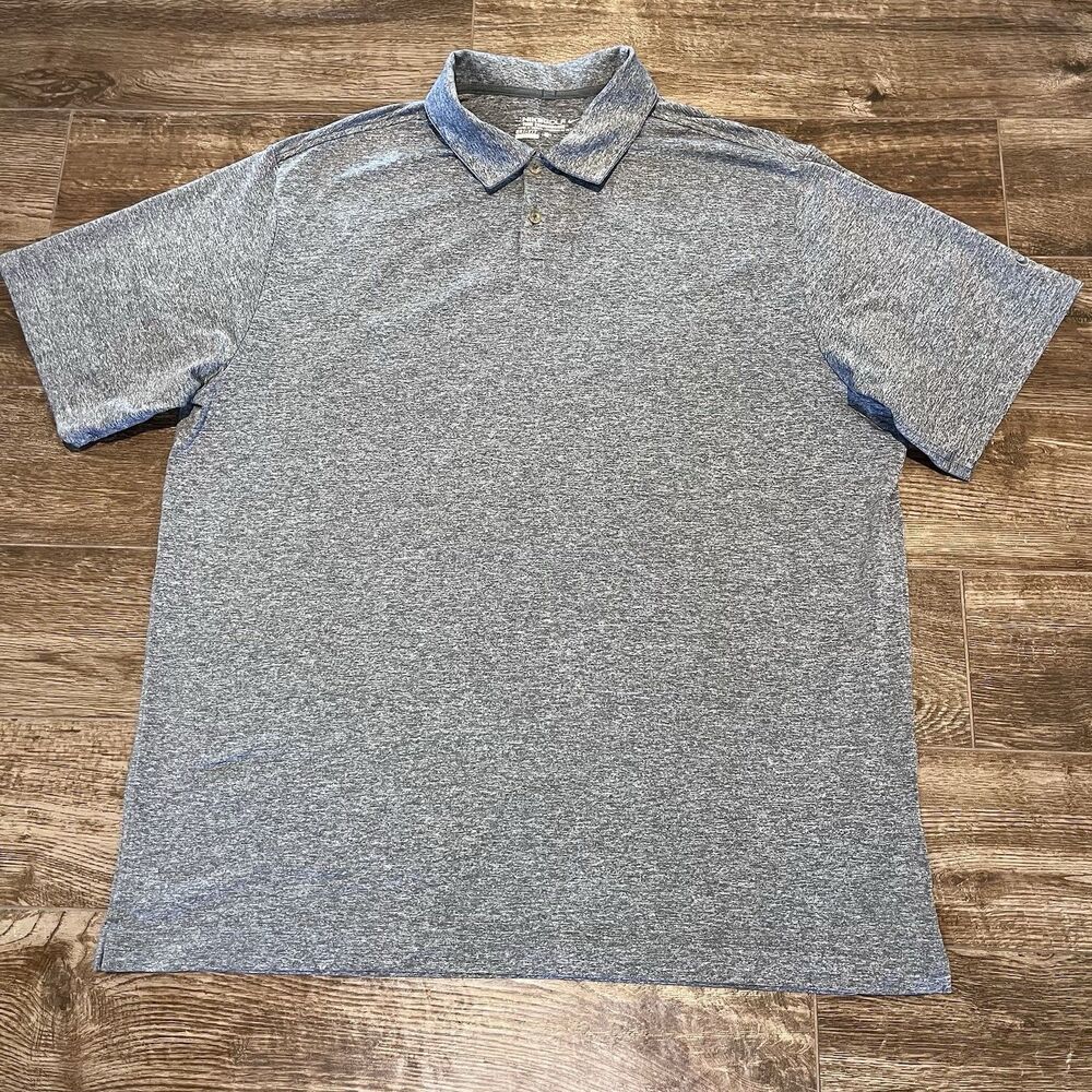 Nike Golf Tour Performance Shirt Mens XL Gray Dri Fit Polo Logo Short Sleeve